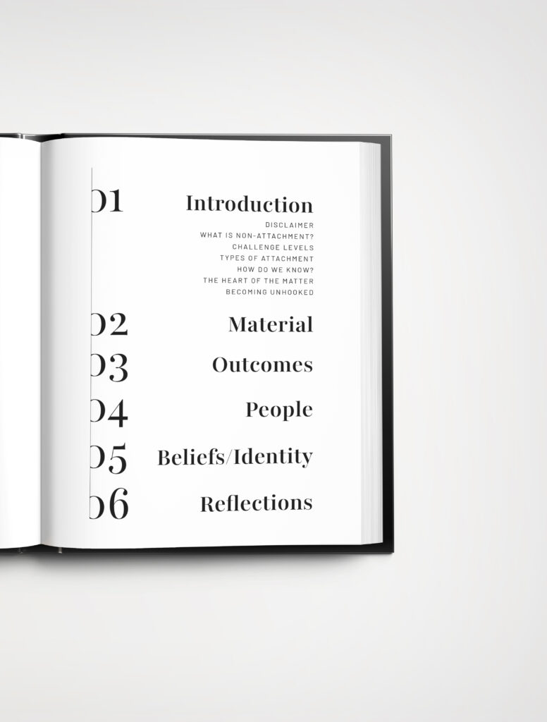 Inside of a book showing the table of contents.